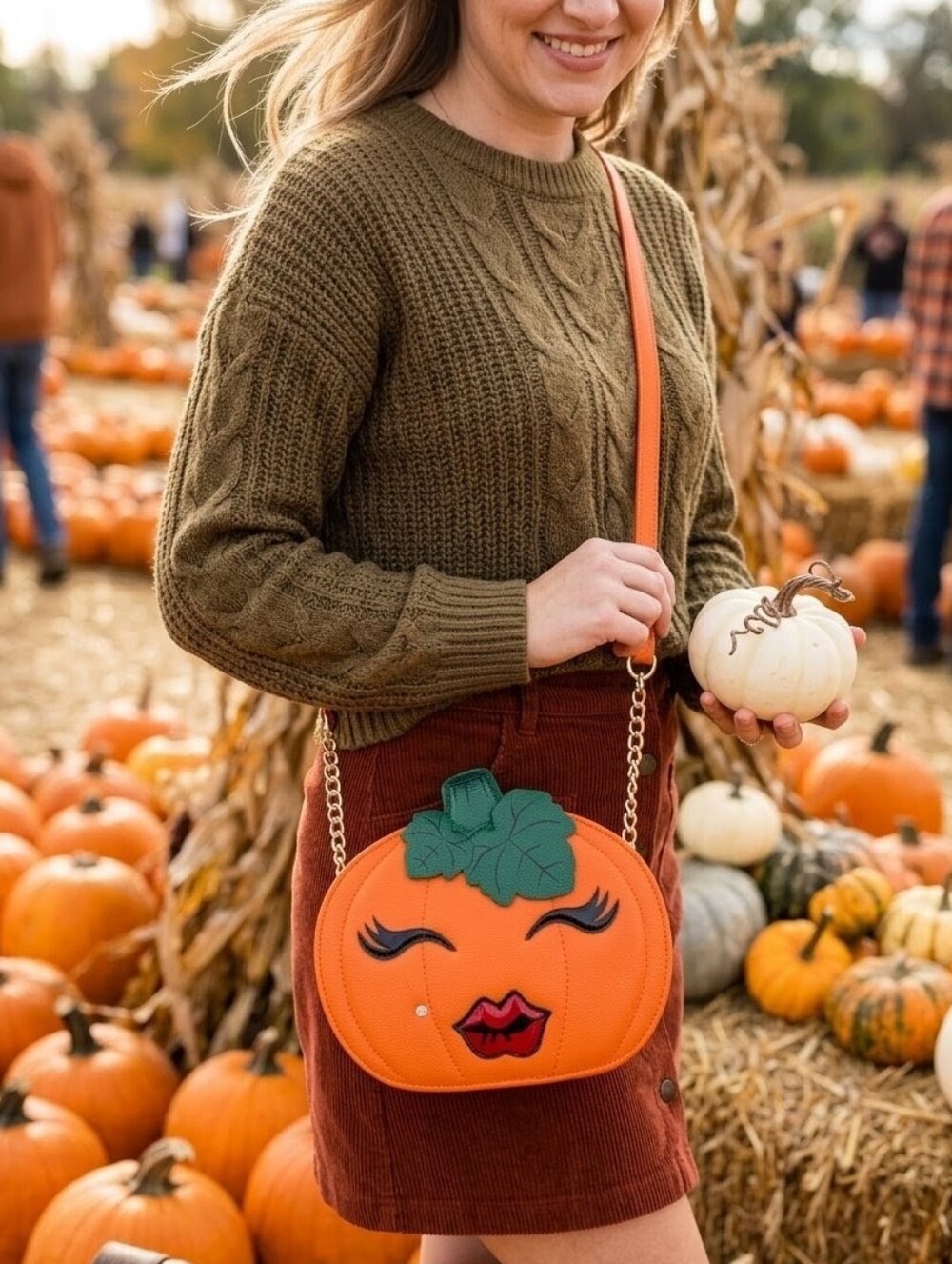 Betsey Johnson Pumpkin Crossbody Bag - NWOT
